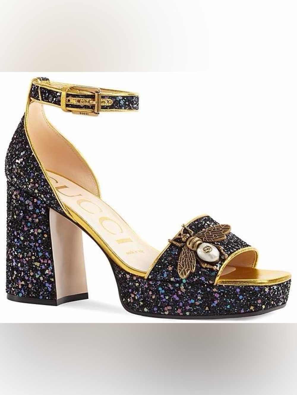 Gucci Soko Glitter Platform Sandals
